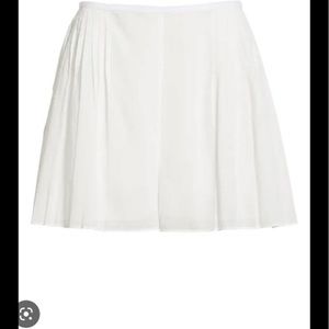 NWT Rebecca Taylor white flounce high waisted shorts size 6